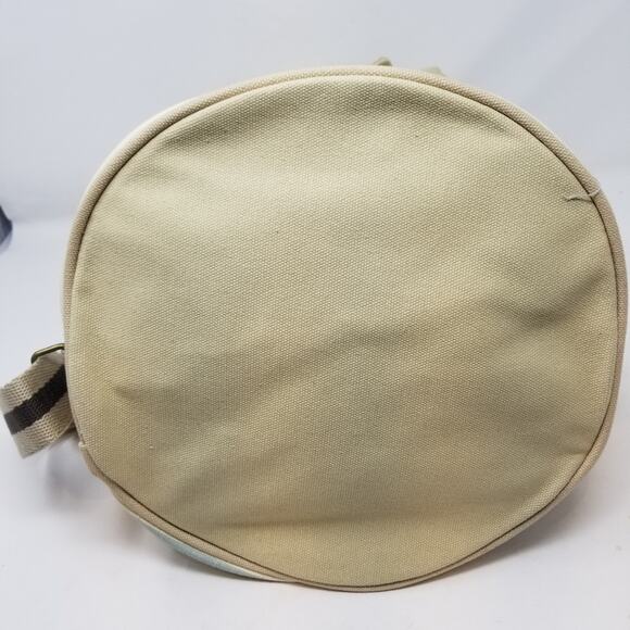 NEW Canvas Duffle Bag Drawstring Velcro Side Pockets Large Size 11 x 18 inches - Picture 11 of 11